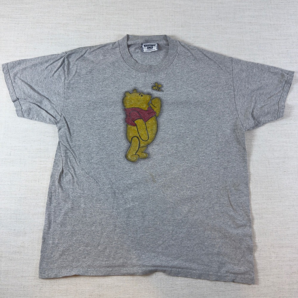 Vintage Lee Winnie the Pooh Graphic T-Shirt Gray Made in USA Large